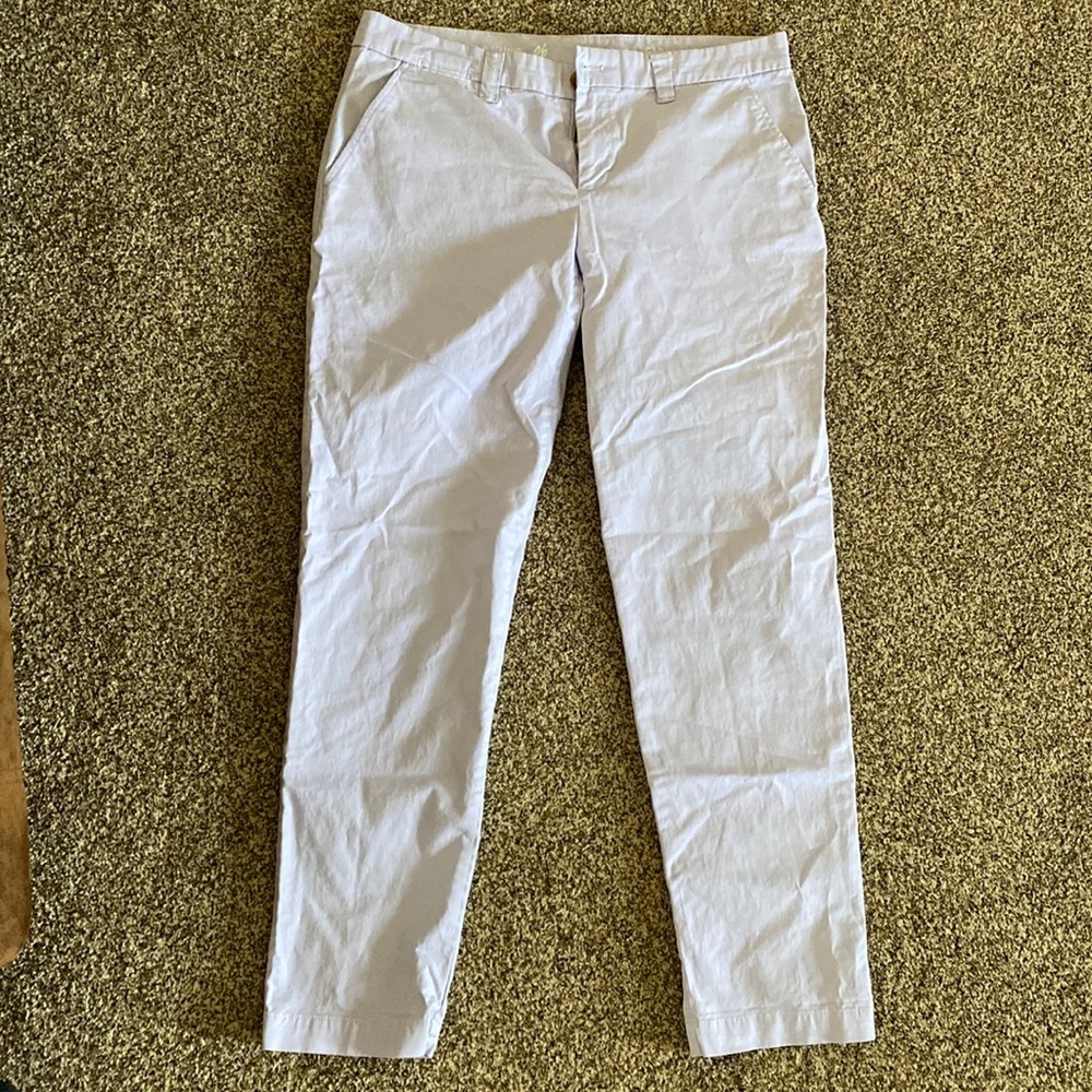 Khakis by GAP size 6. Light purple and blue. No stains or tears. Like new